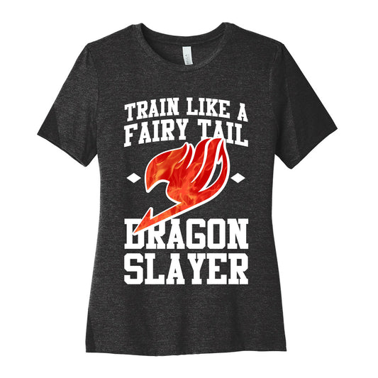 Train Like a Fairy Tail Dragon Slayer (Natsu) Women's Cotton Tee