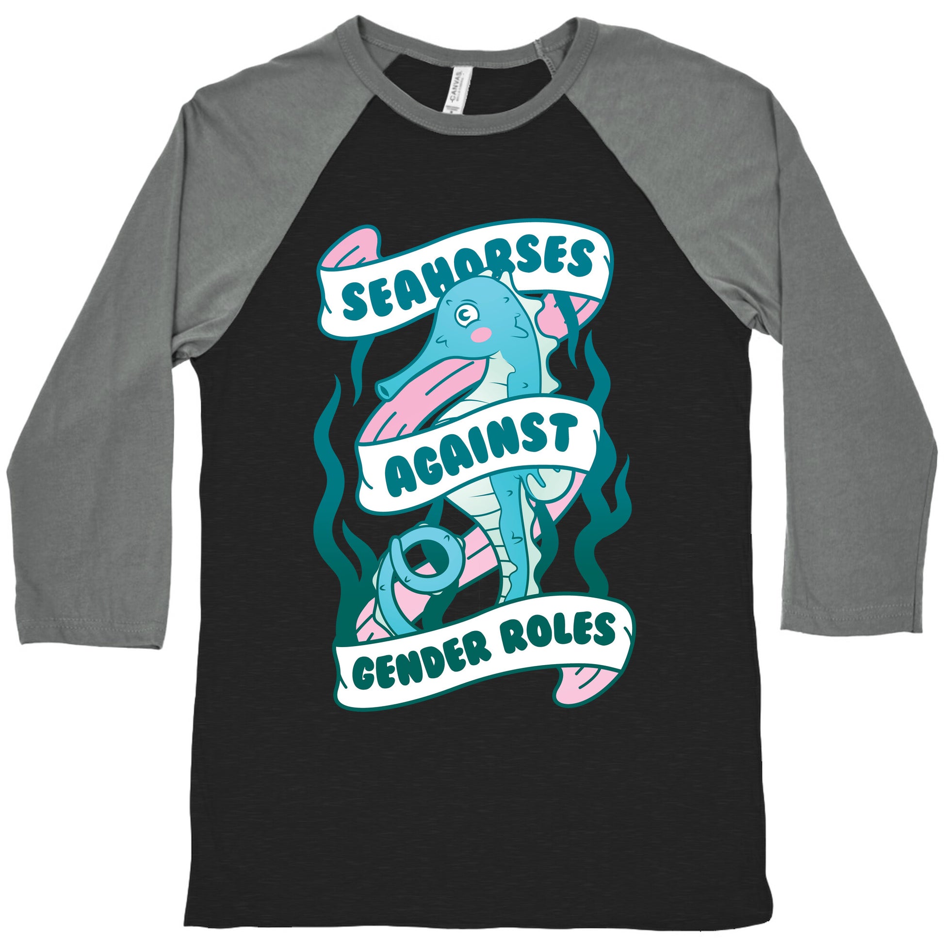 Seahorses Against Gender Roles Baseball Tee