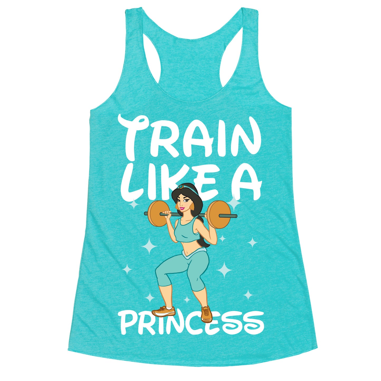 Train Like a Princess (light) Racerback Tank