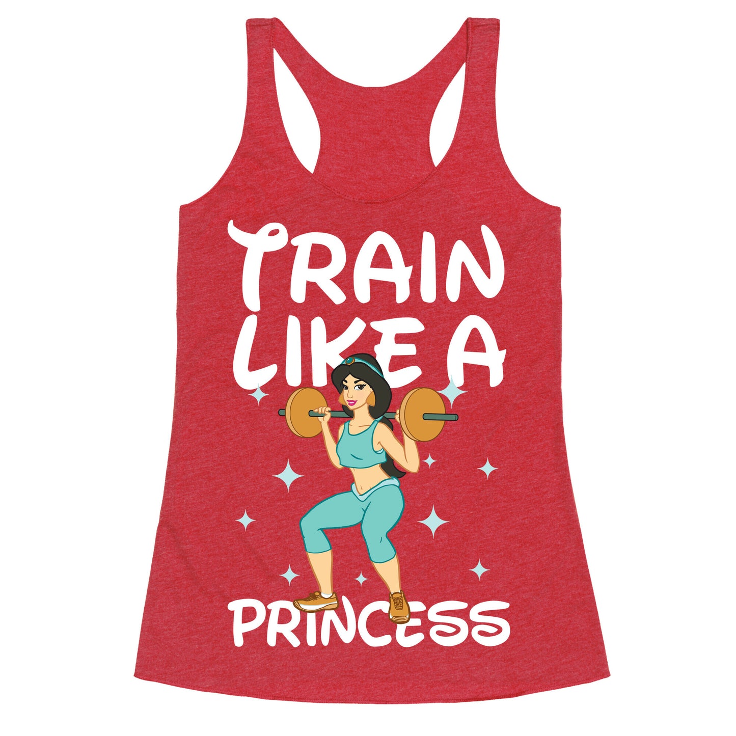 Train Like a Princess (light) Racerback Tank