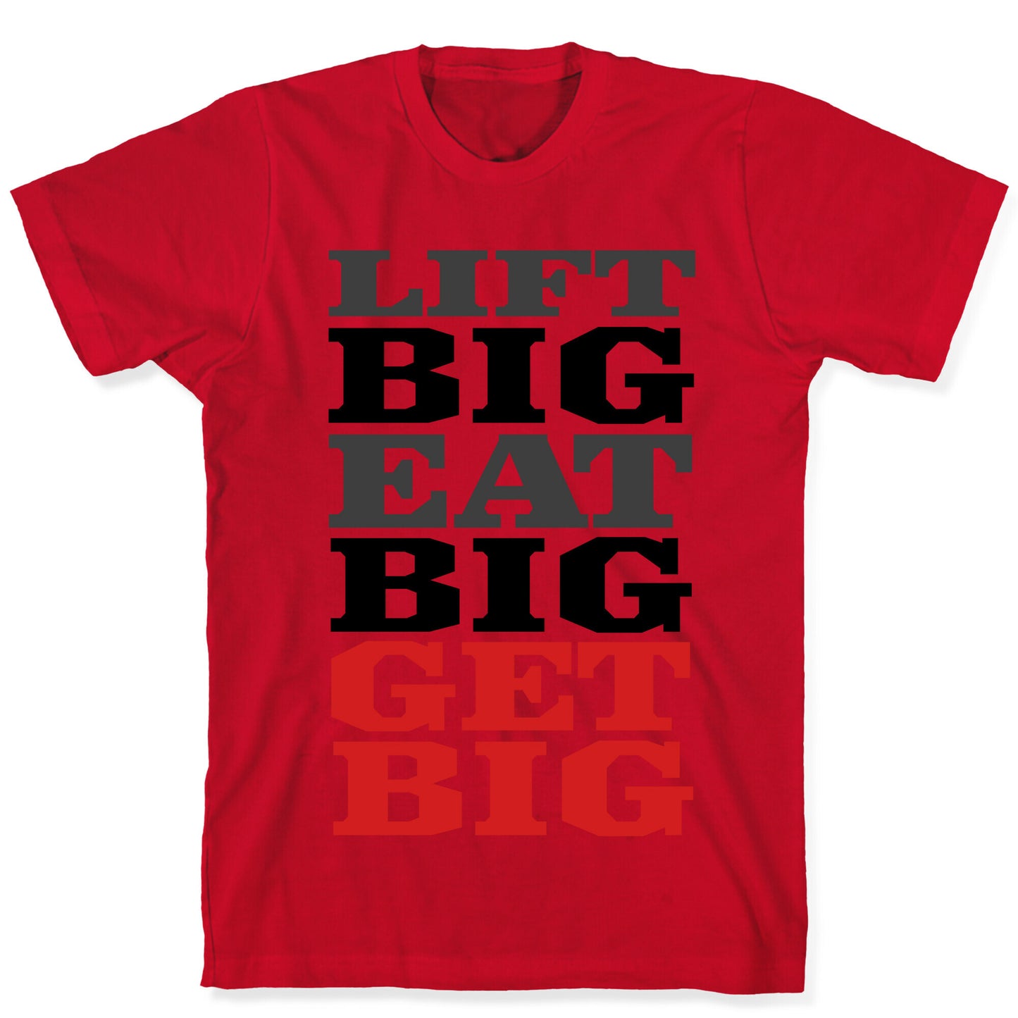 Lift Big. Eat Big. GET BIG. T-Shirt