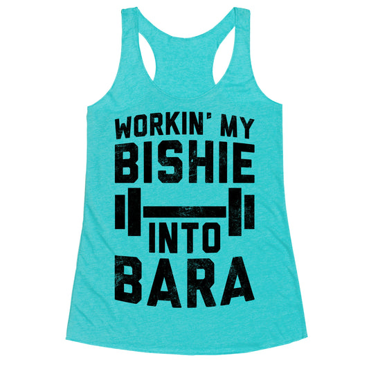 Workin' My Bishie Into Bara Racerback Tank