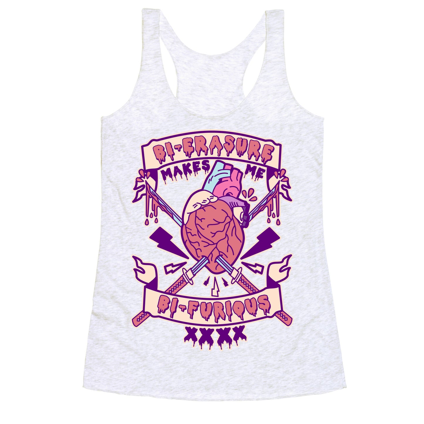 Bi-erasure Makes me Bi-Furious Racerback Tank