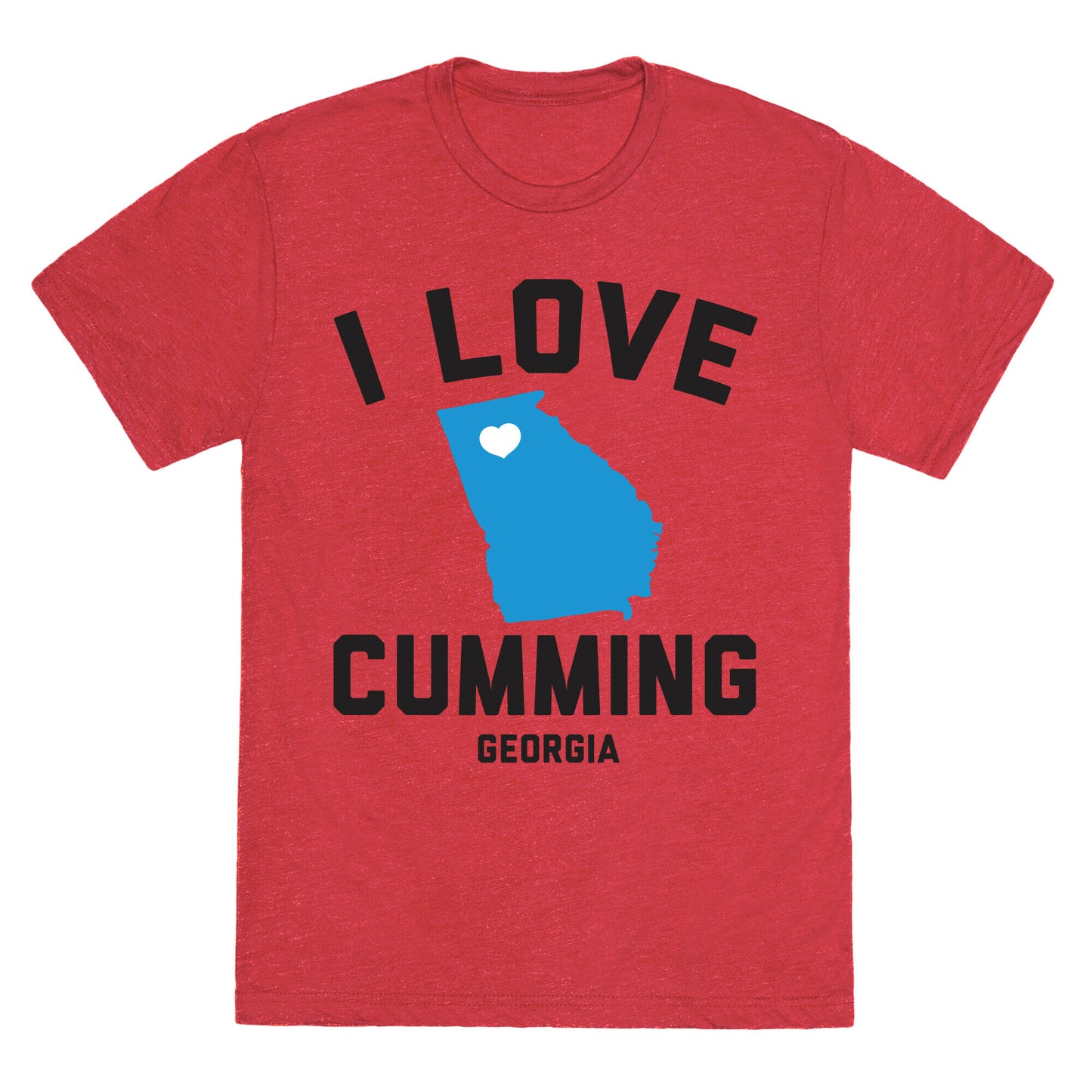 I Love Cumming Georgia Unisex Triblend Tee