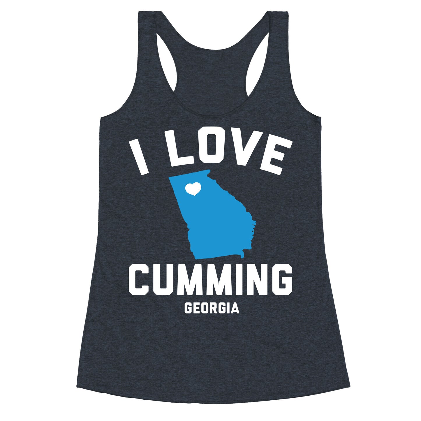I Love Cumming Georgia Racerback Tank