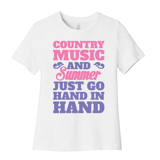 Country Music and Summer Women's Cotton Tee
