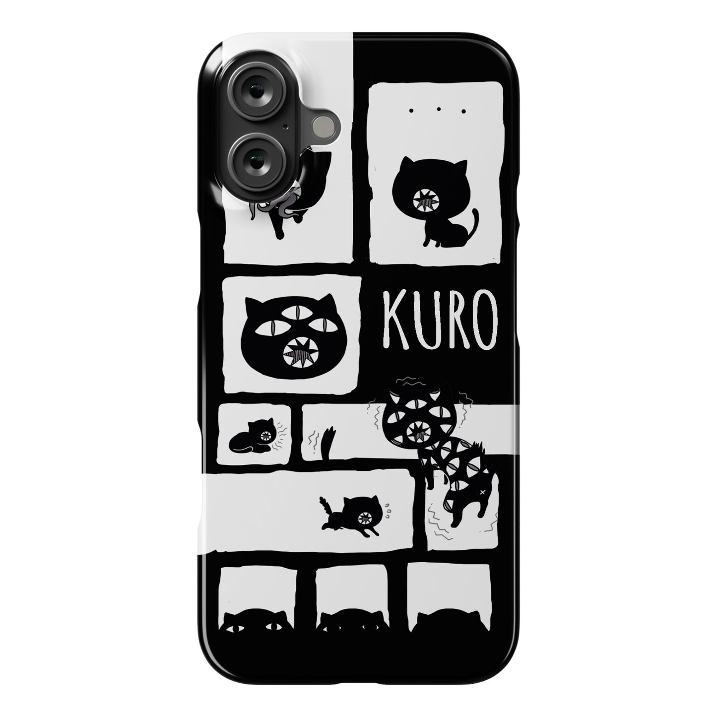 Kuro Cat Pattern Phone Case
