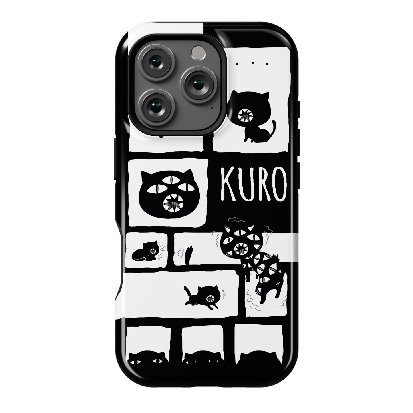 Kuro Cat Pattern Phone Case