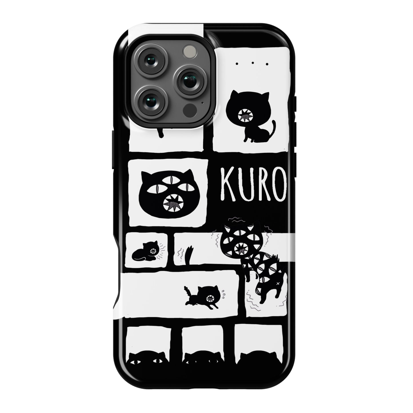 Kuro Cat Pattern Phone Case