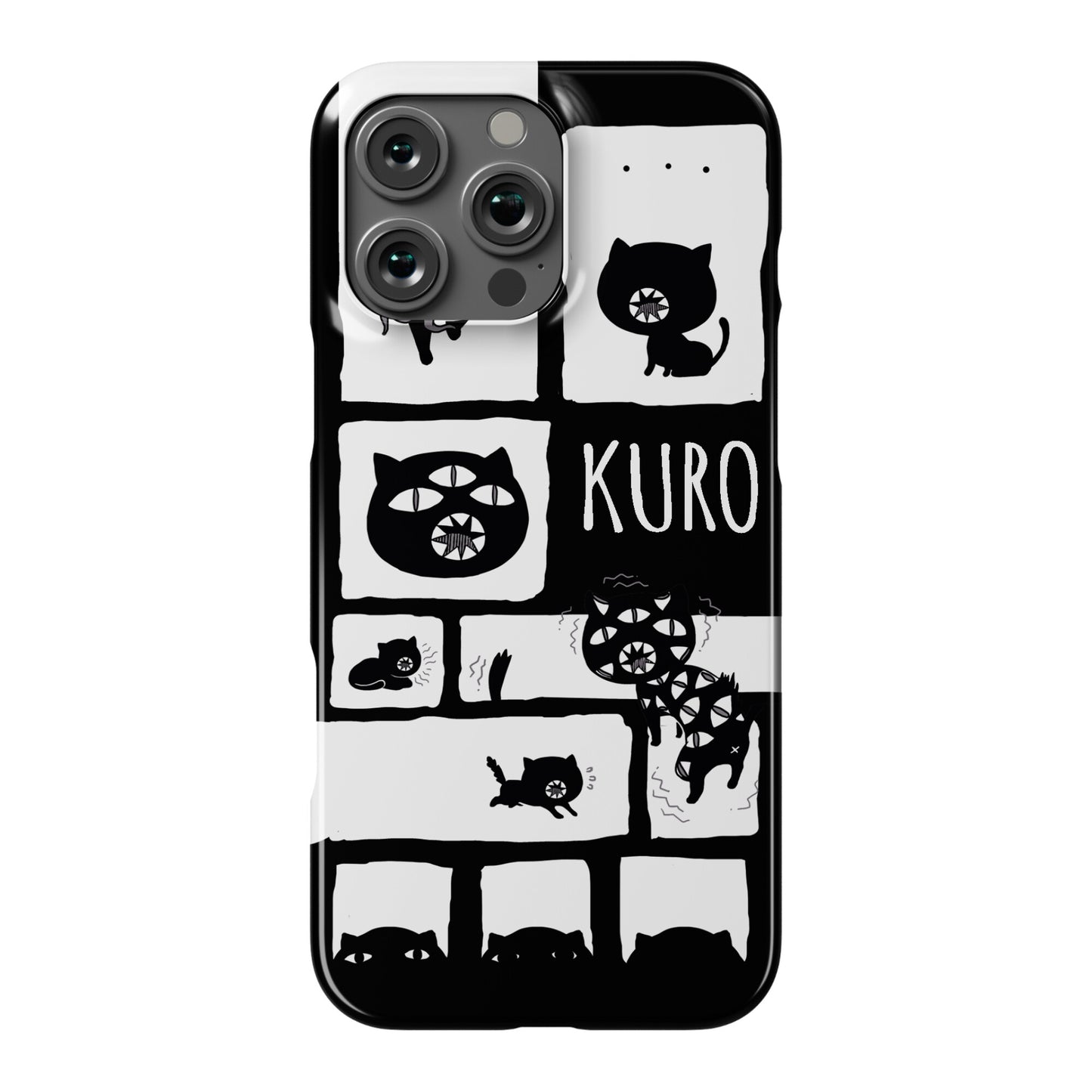 Kuro Cat Pattern Phone Case