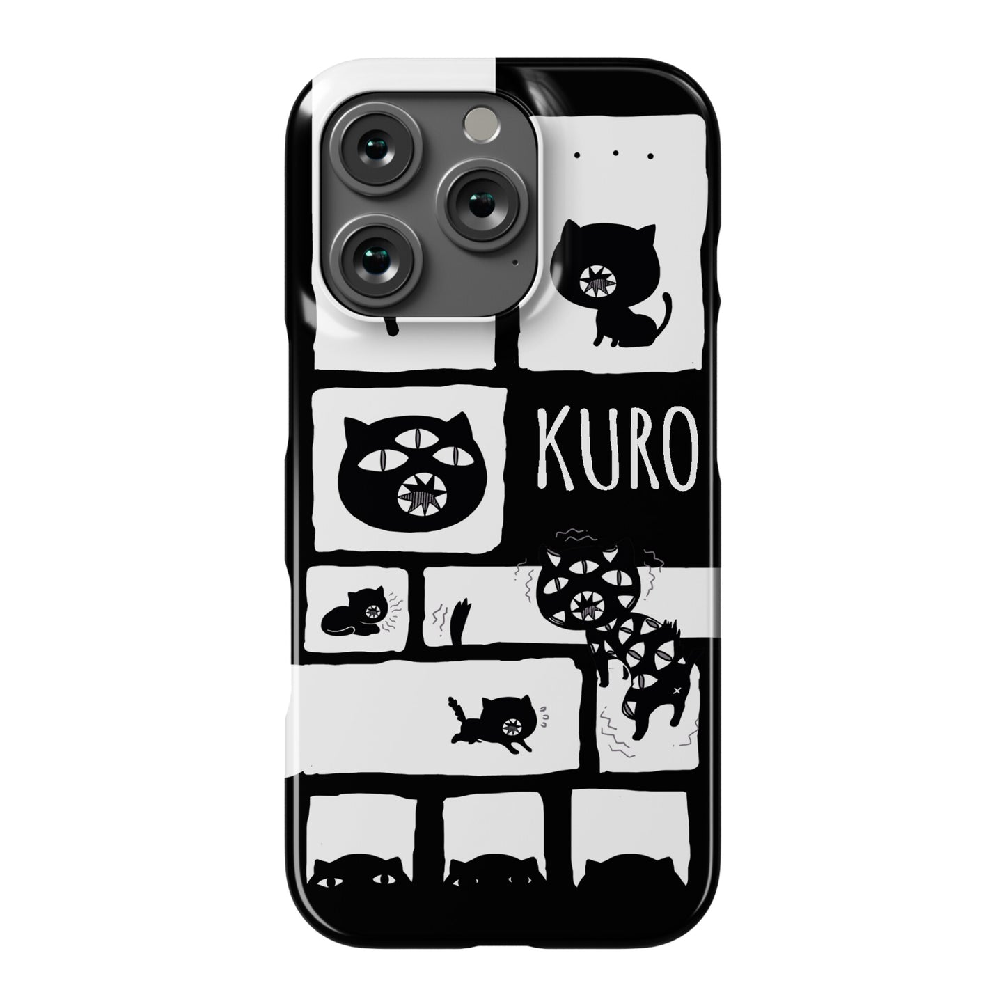Kuro Cat Pattern Phone Case