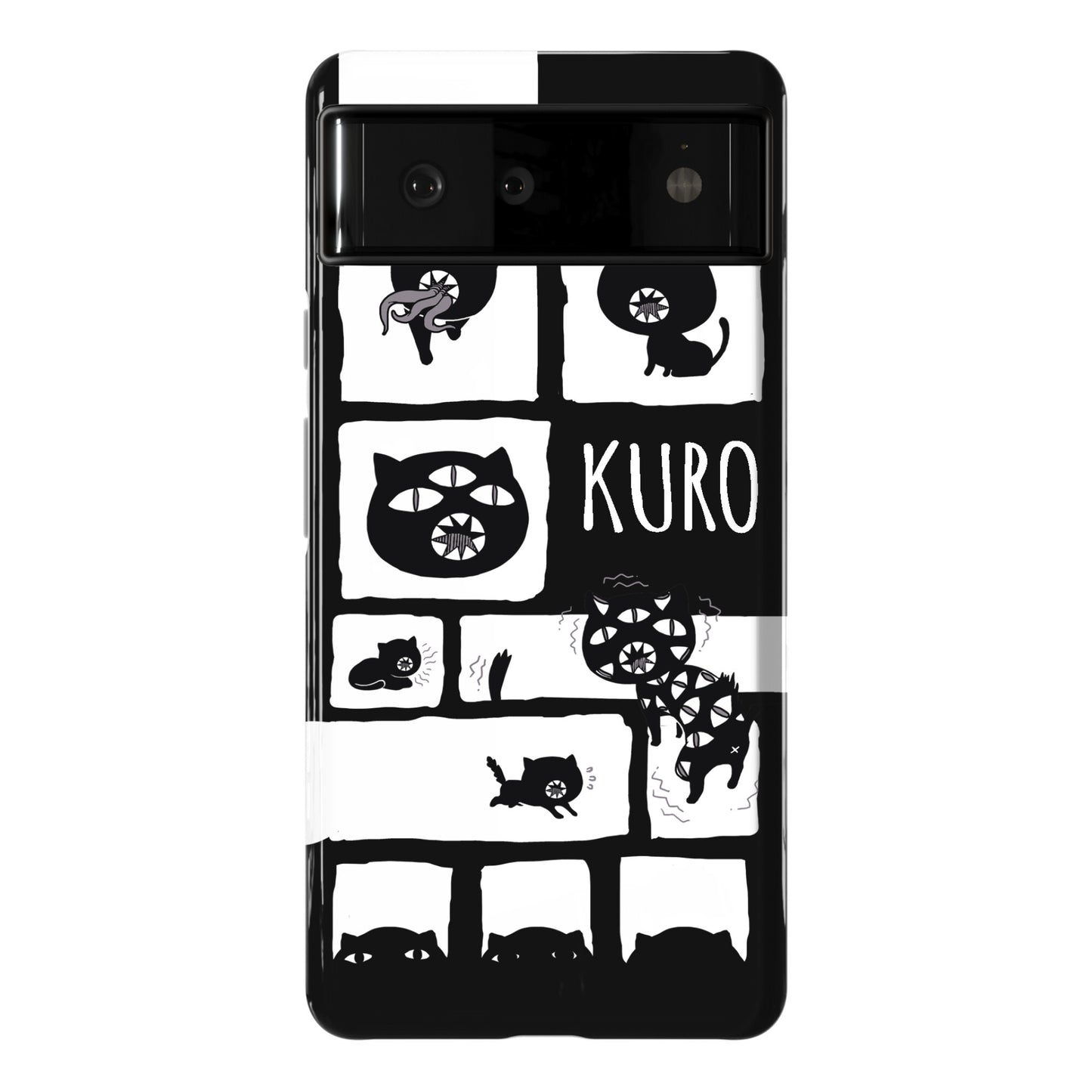 Kuro Cat Pattern Phone Case