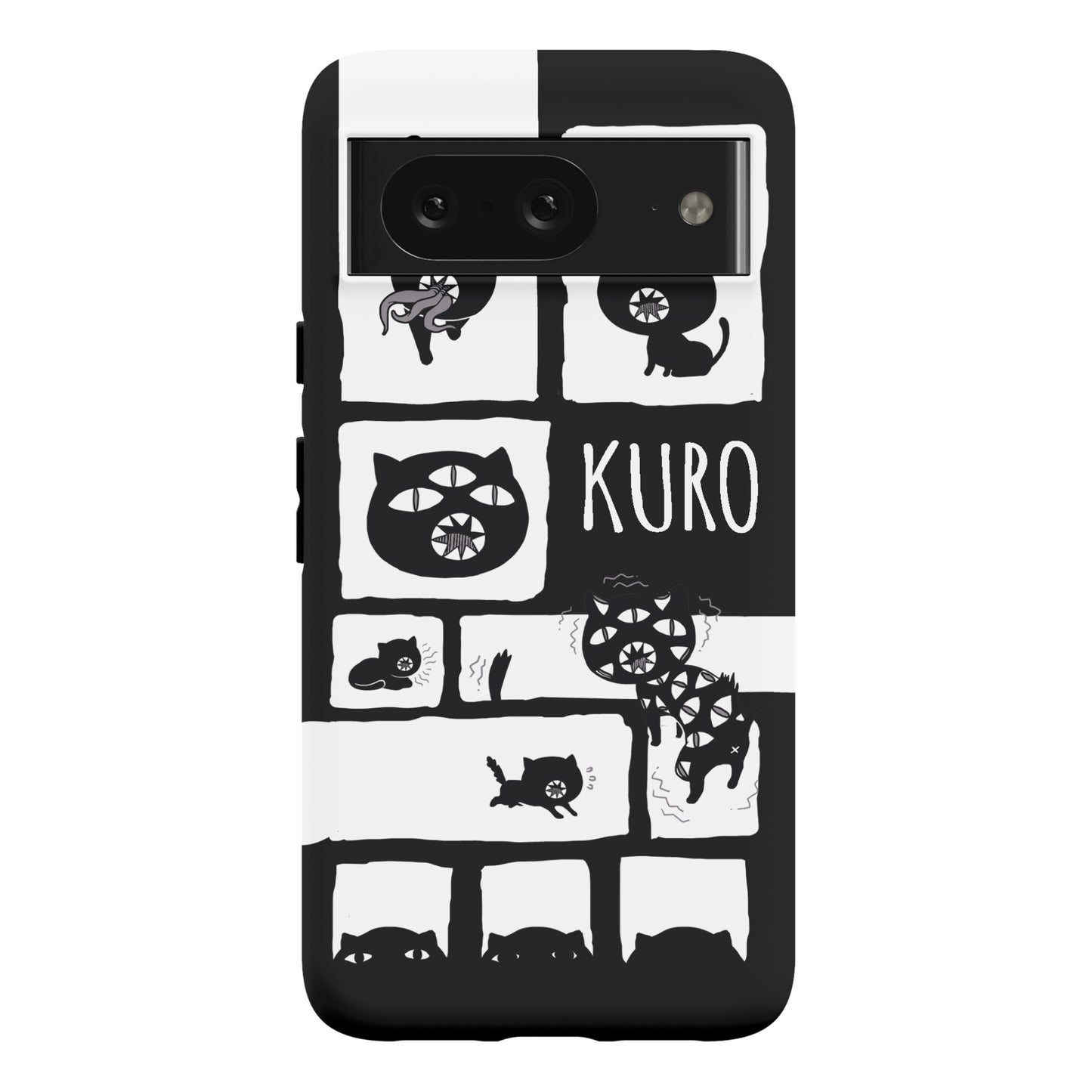 Kuro Cat Pattern Phone Case