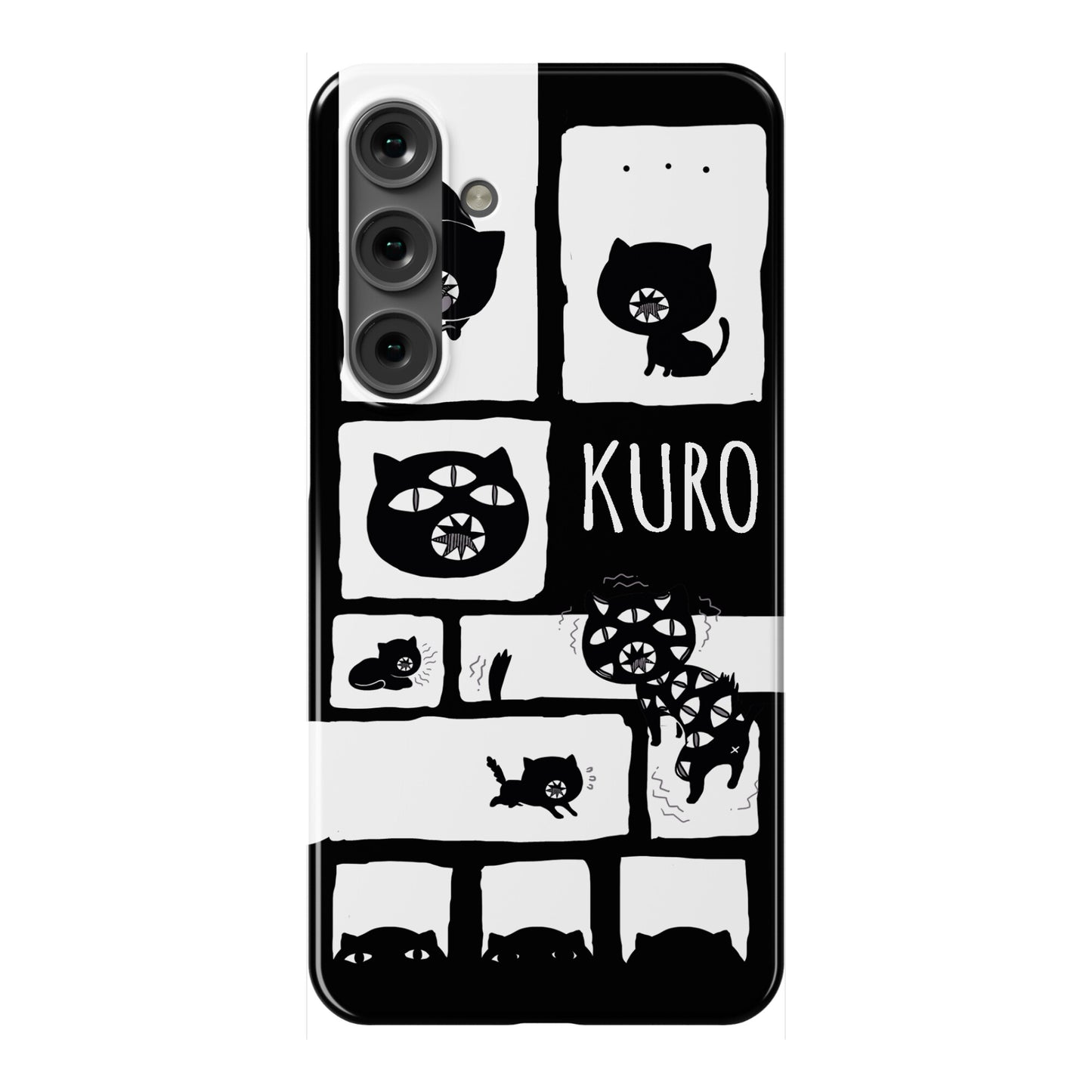 Kuro Cat Pattern Phone Case