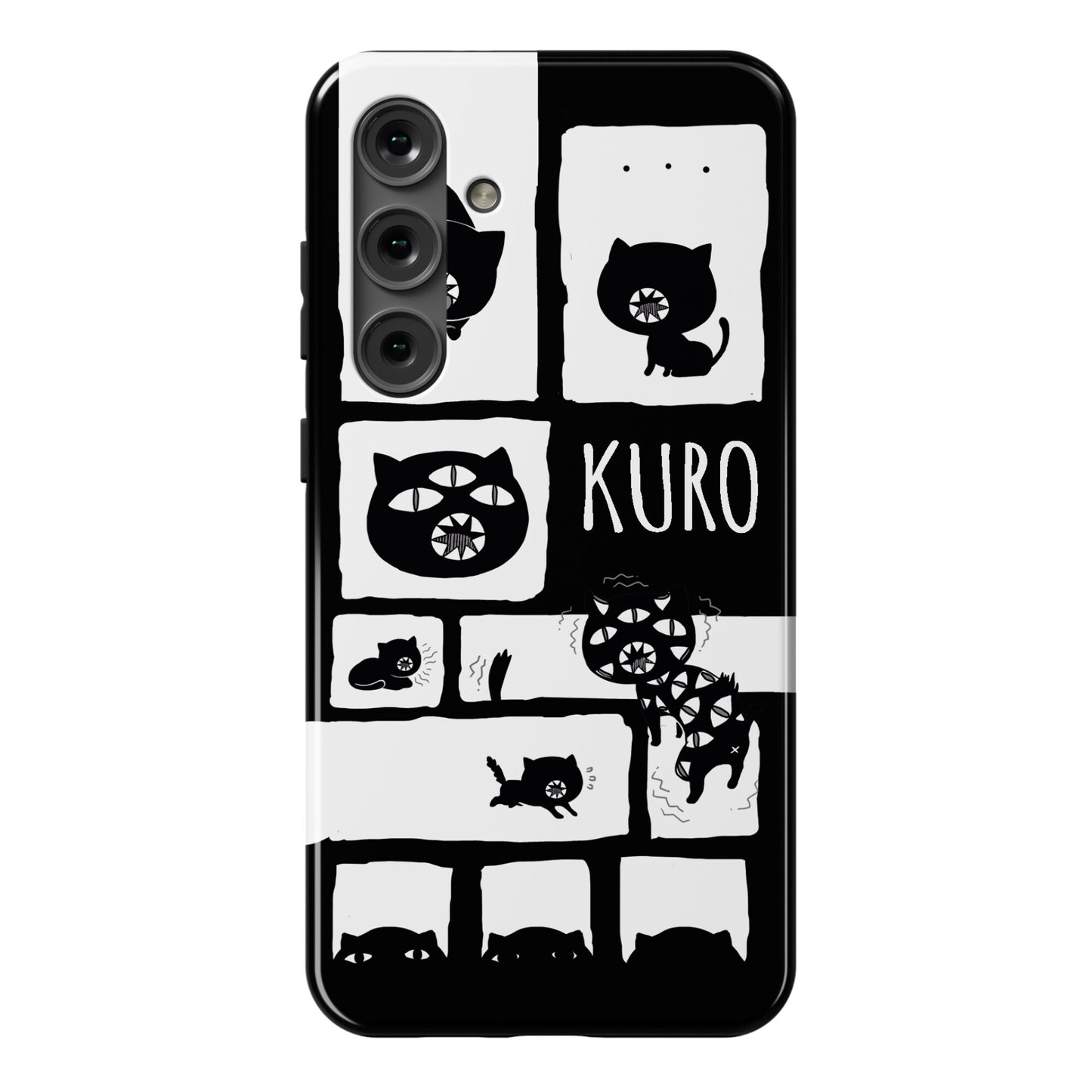 Kuro Cat Pattern Phone Case