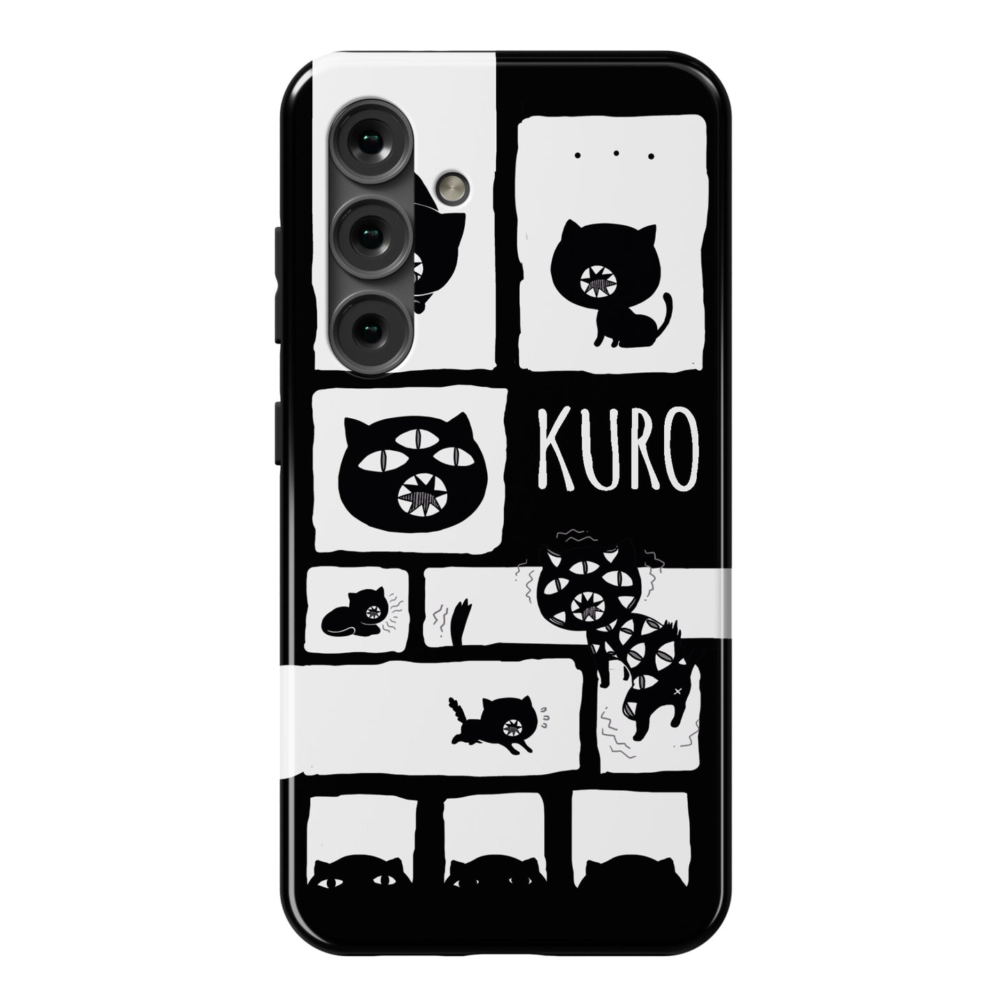 Kuro Cat Pattern Phone Case