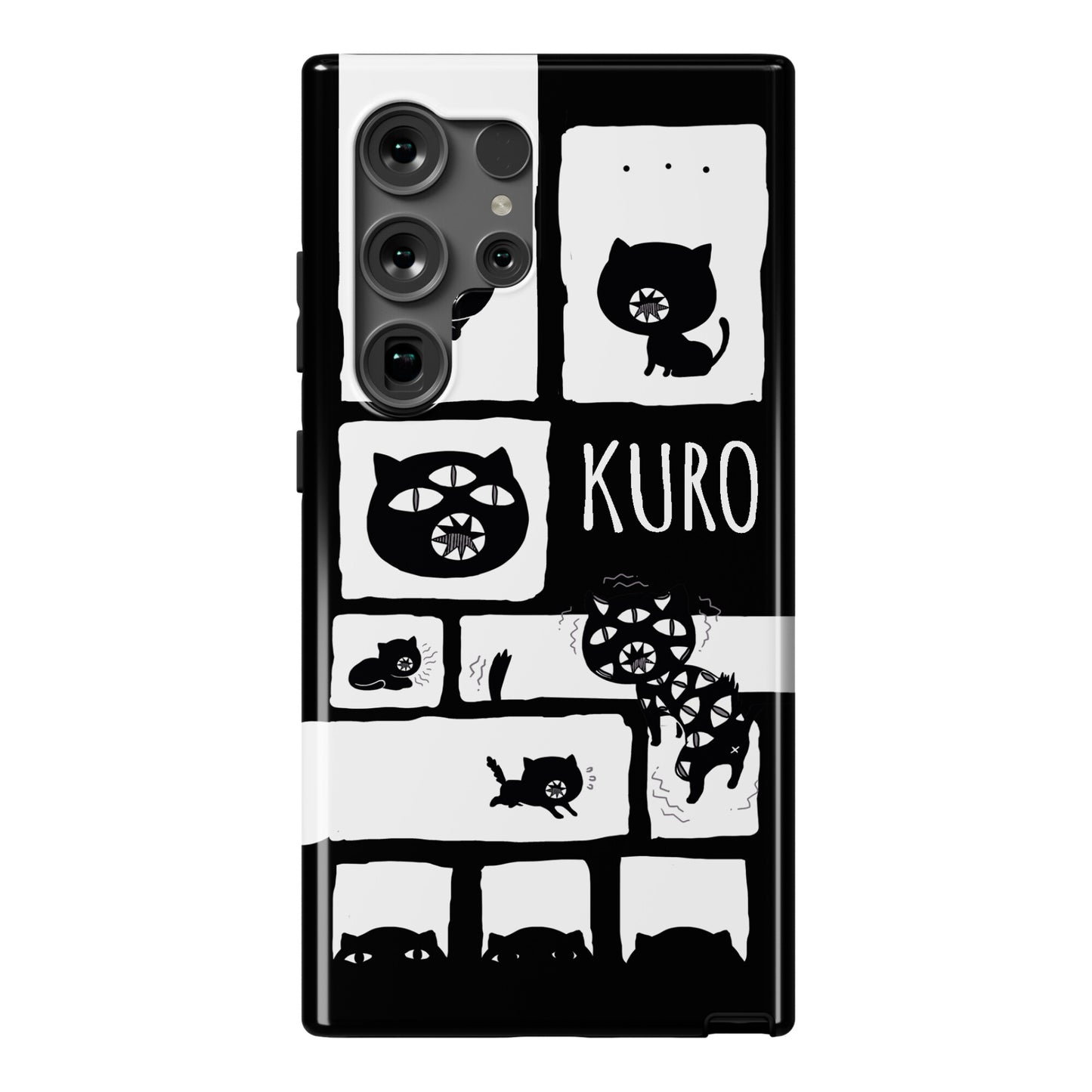 Kuro Cat Pattern Phone Case