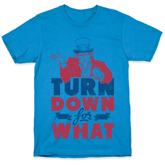 Turn Down For What Uncle Sam T-Shirt