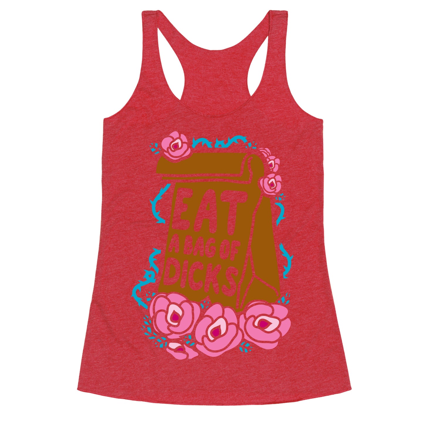 Eat A Bag of Dicks Racerback Tank