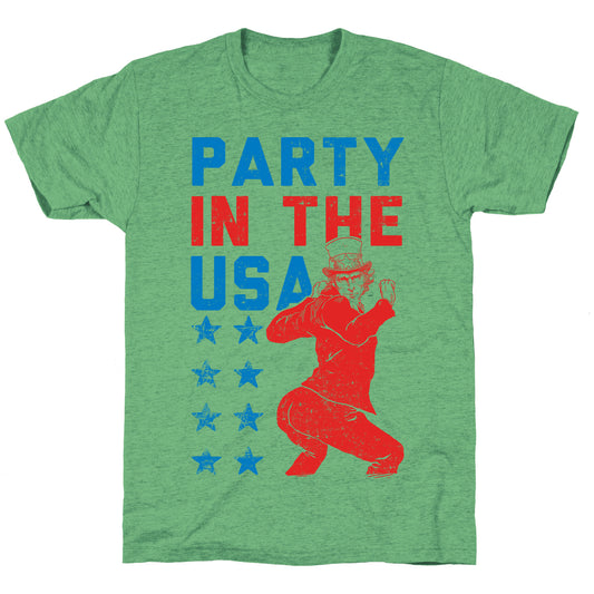 Party In The USA Uncle Sam Unisex Triblend Tee