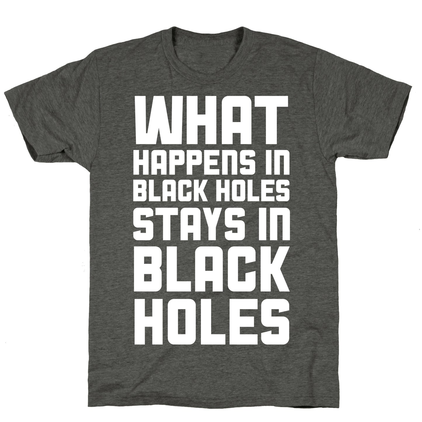 What Happens in Black Holes Unisex Triblend Tee