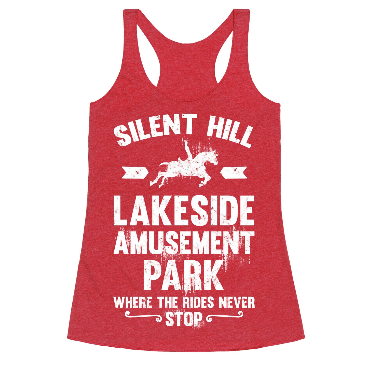 Silent Hill Lakeside Amusement Park Where The Rides Never Stop Racerback Tank