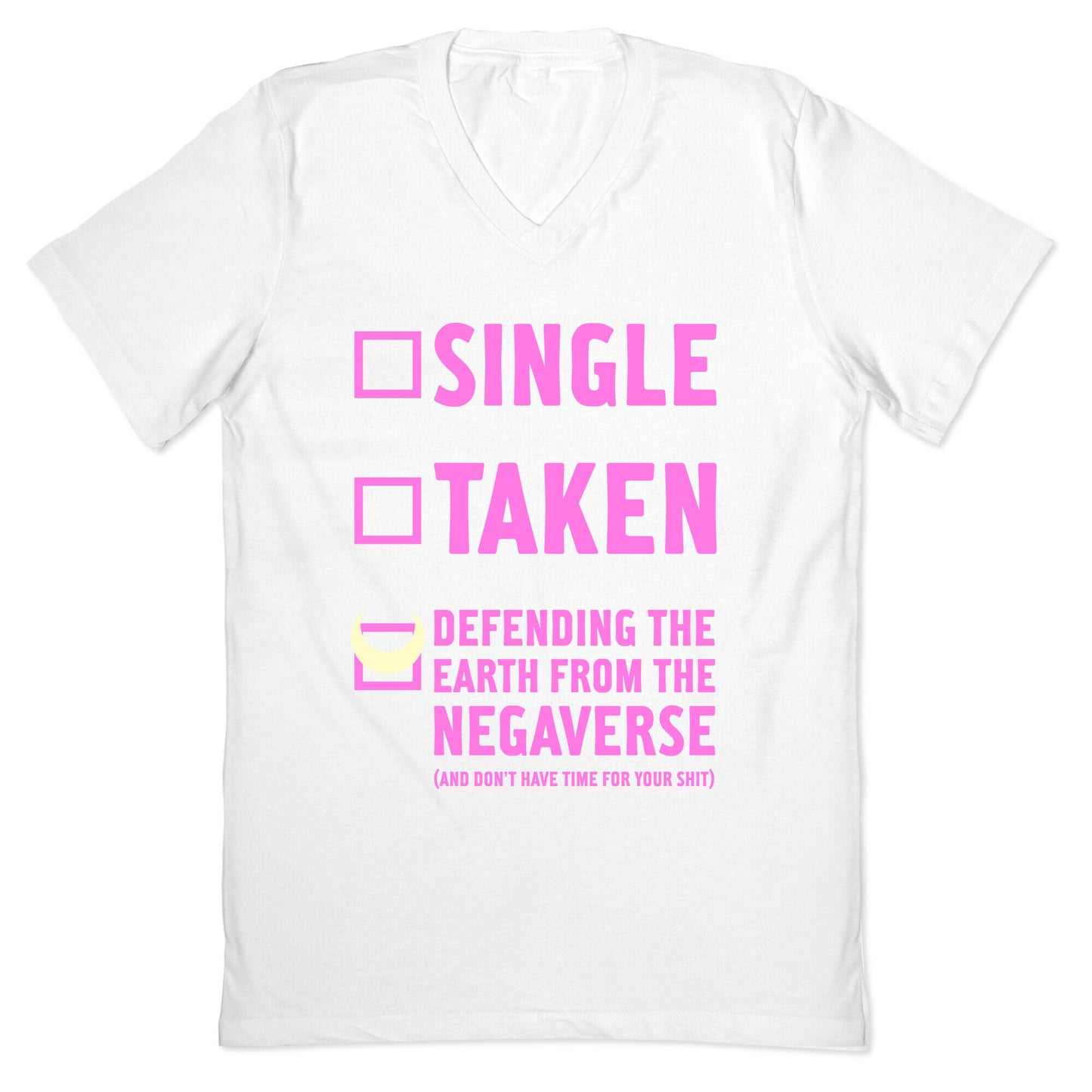 Single, Taken, Sailor Moon V-Neck