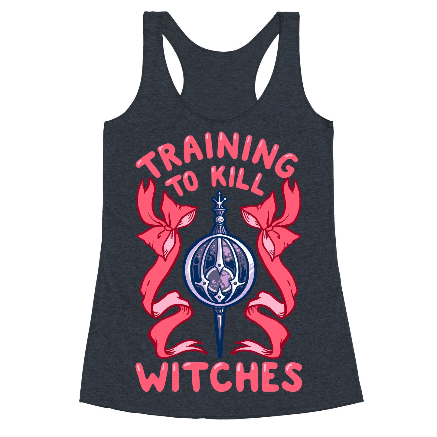 Training To Kill Witches Racerback Tank