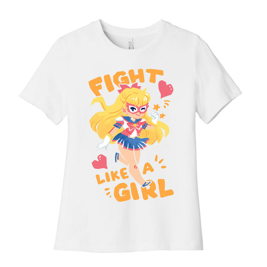 Fight Like A Girl: Venus Parody Women's Cotton Tee