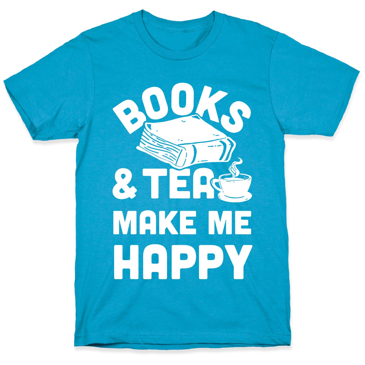 Books & Tea Make Me Happy Unisex Triblend Tee