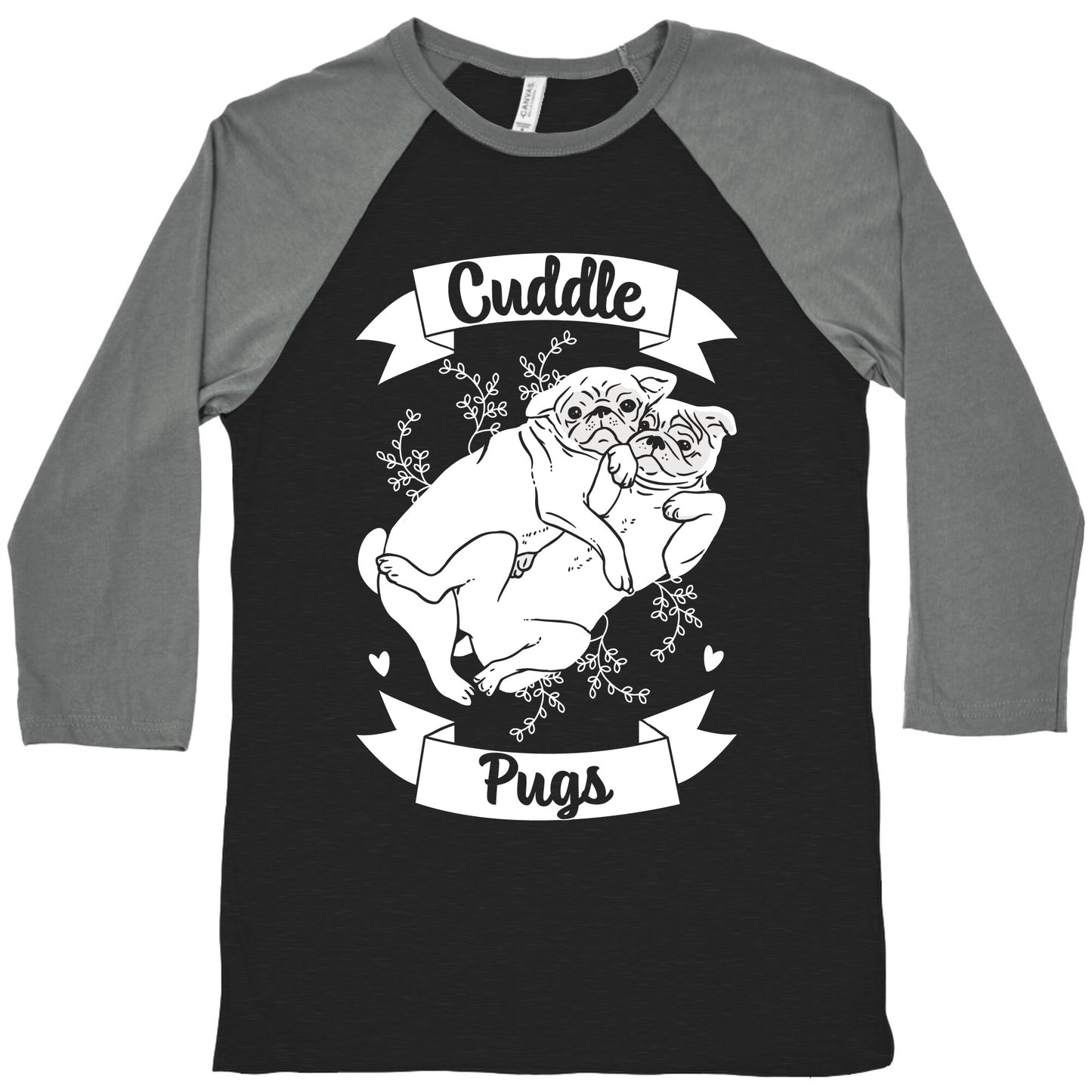 Cuddle Pugs Baseball Tee
