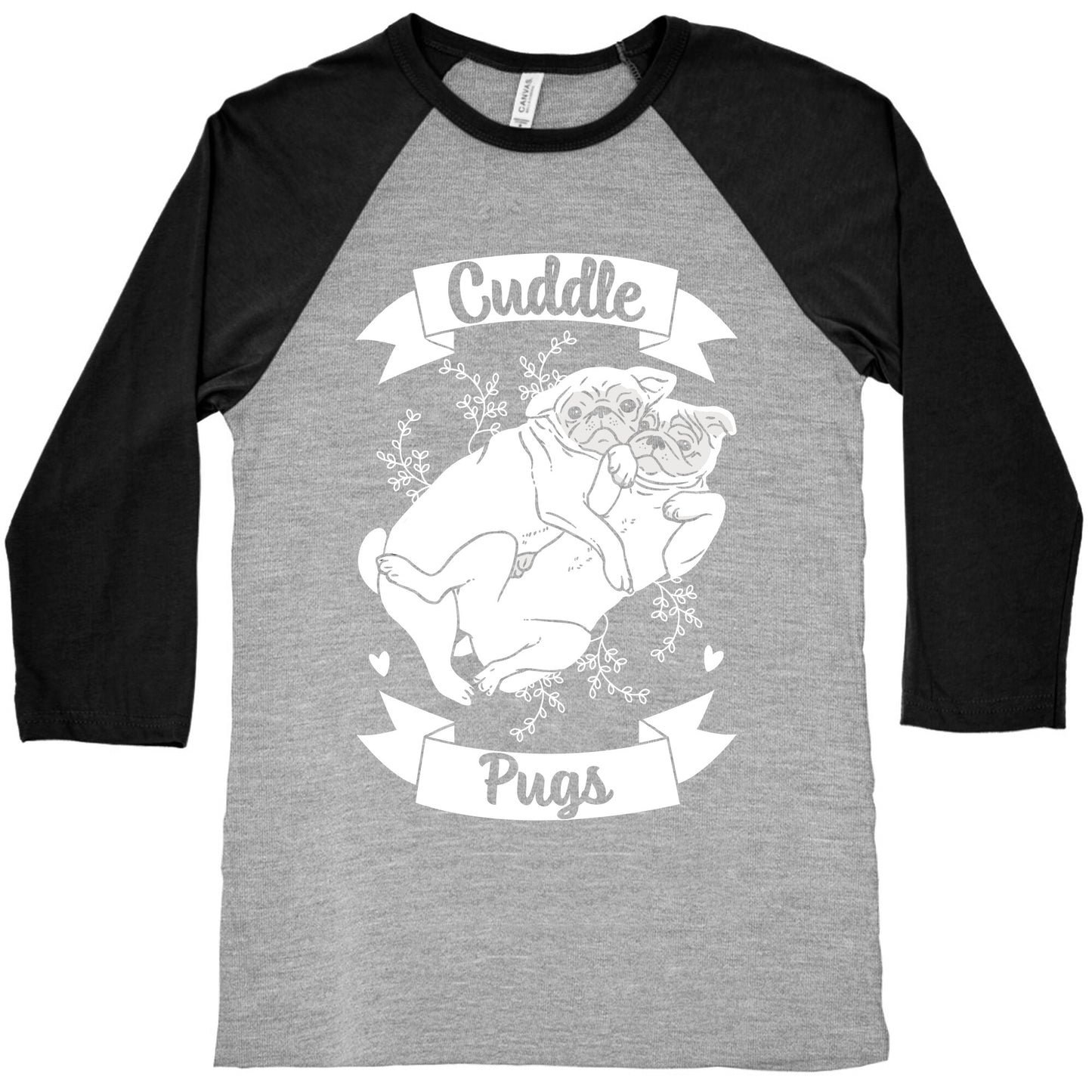 Cuddle Pugs Baseball Tee