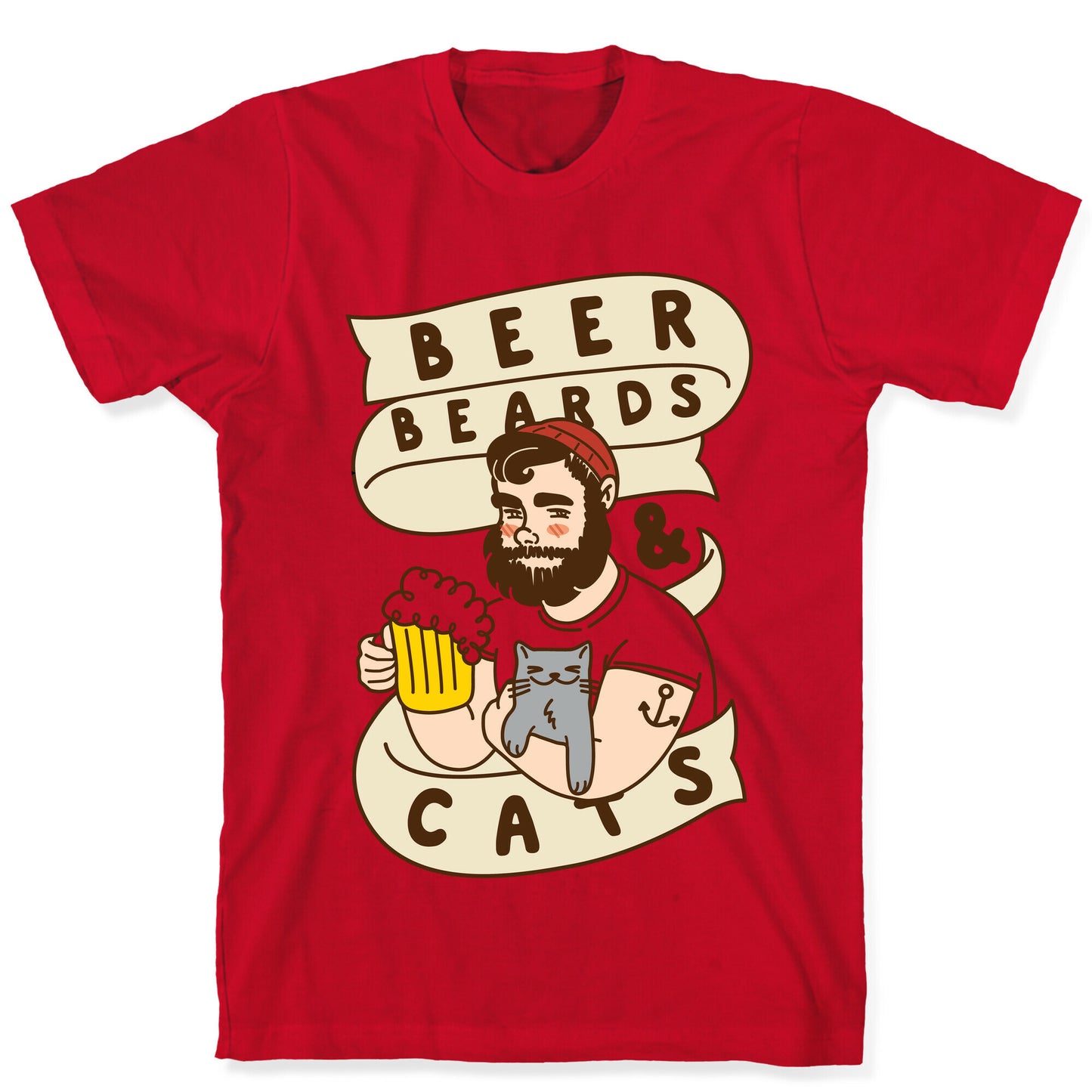 Beer, Beards and Cats T-Shirt