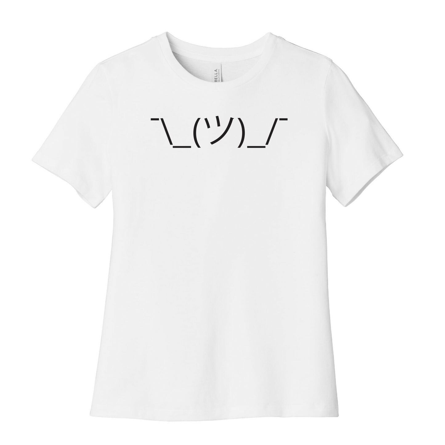 Emoticon Shrugs Women's Cotton Tee