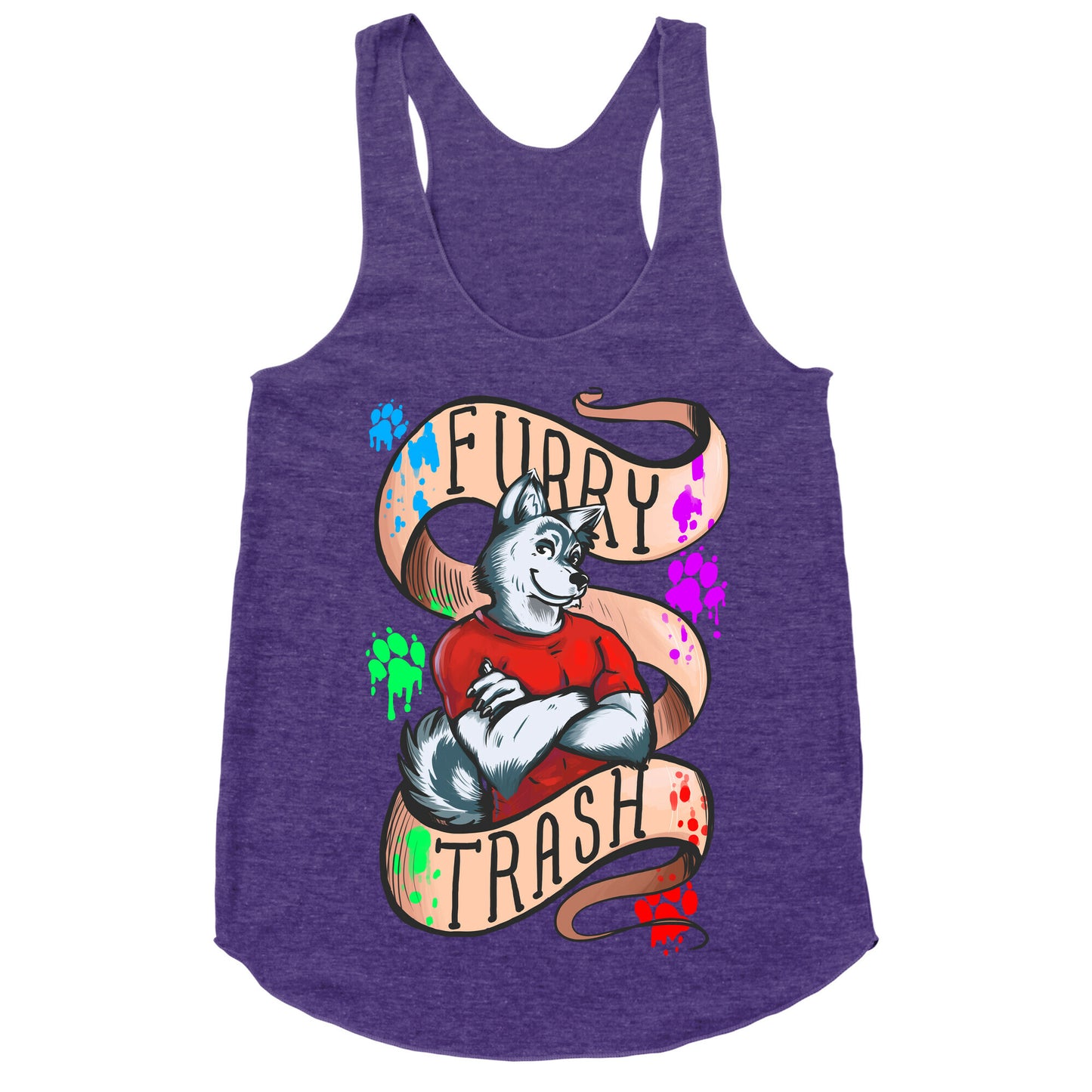 Furry Trash Racerback Tank
