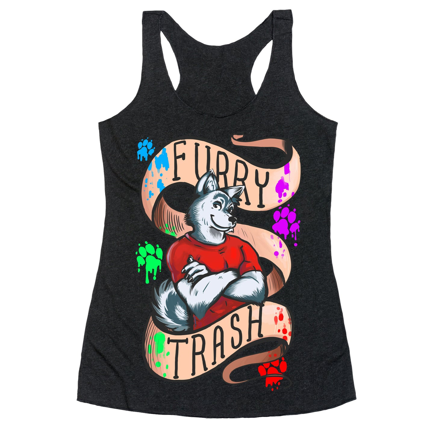 Furry Trash Racerback Tank