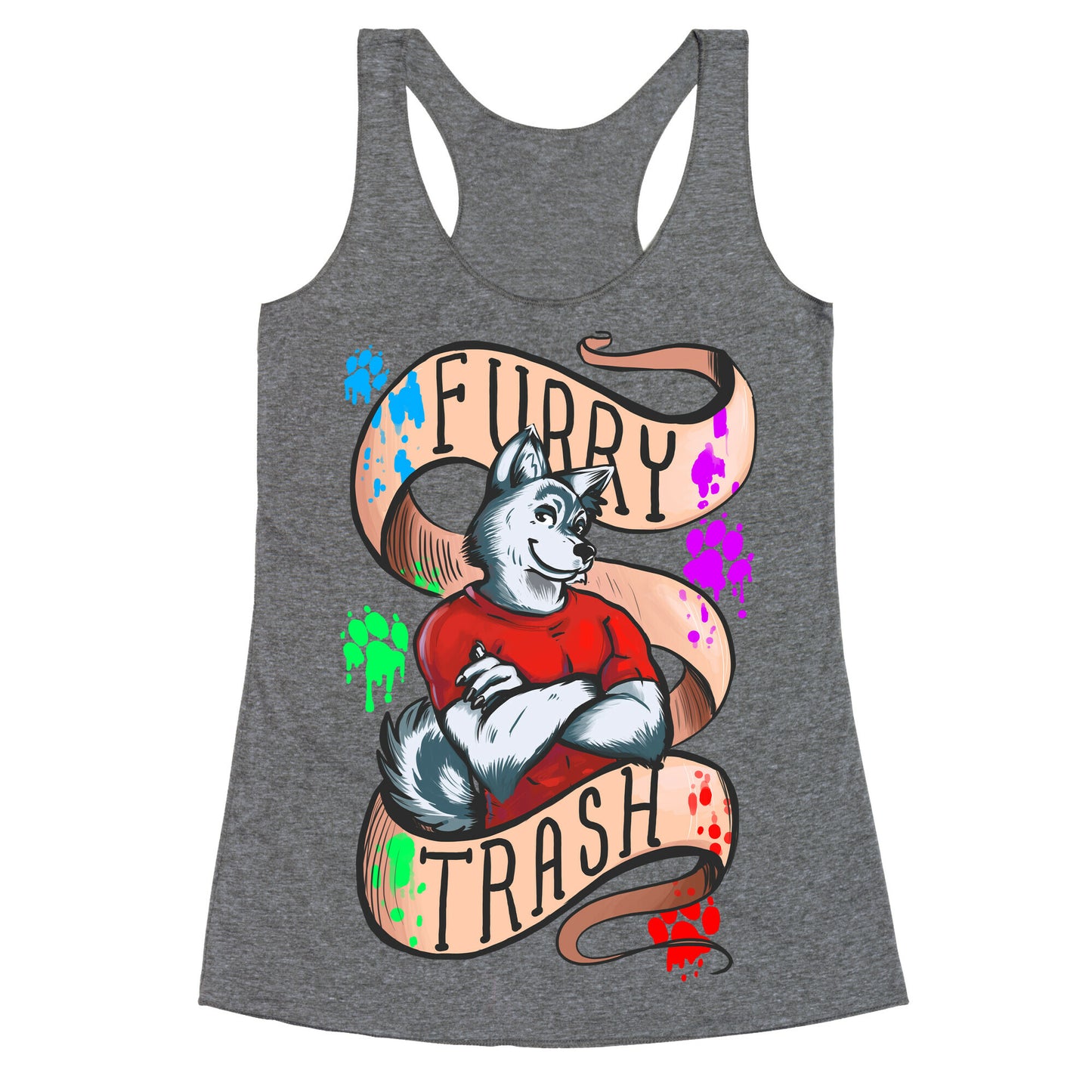 Furry Trash Racerback Tank