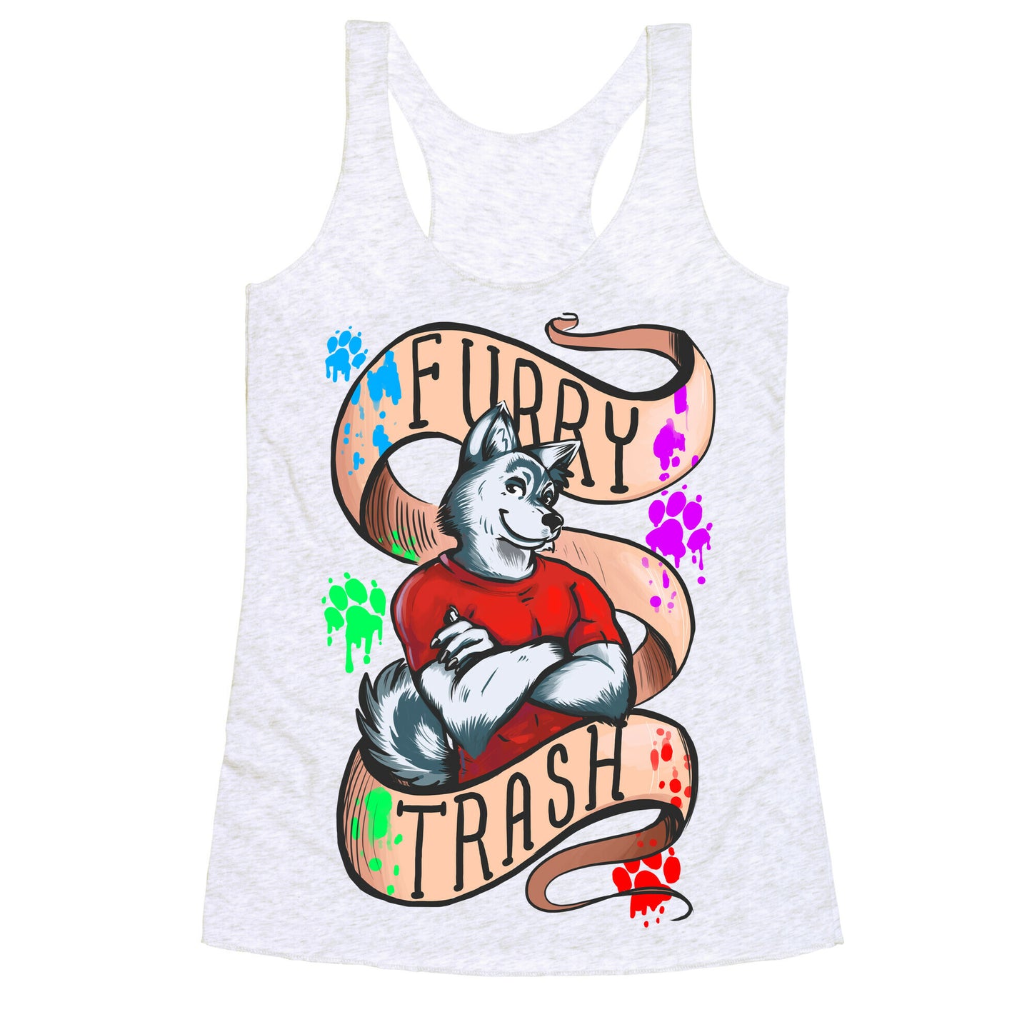 Furry Trash Racerback Tank