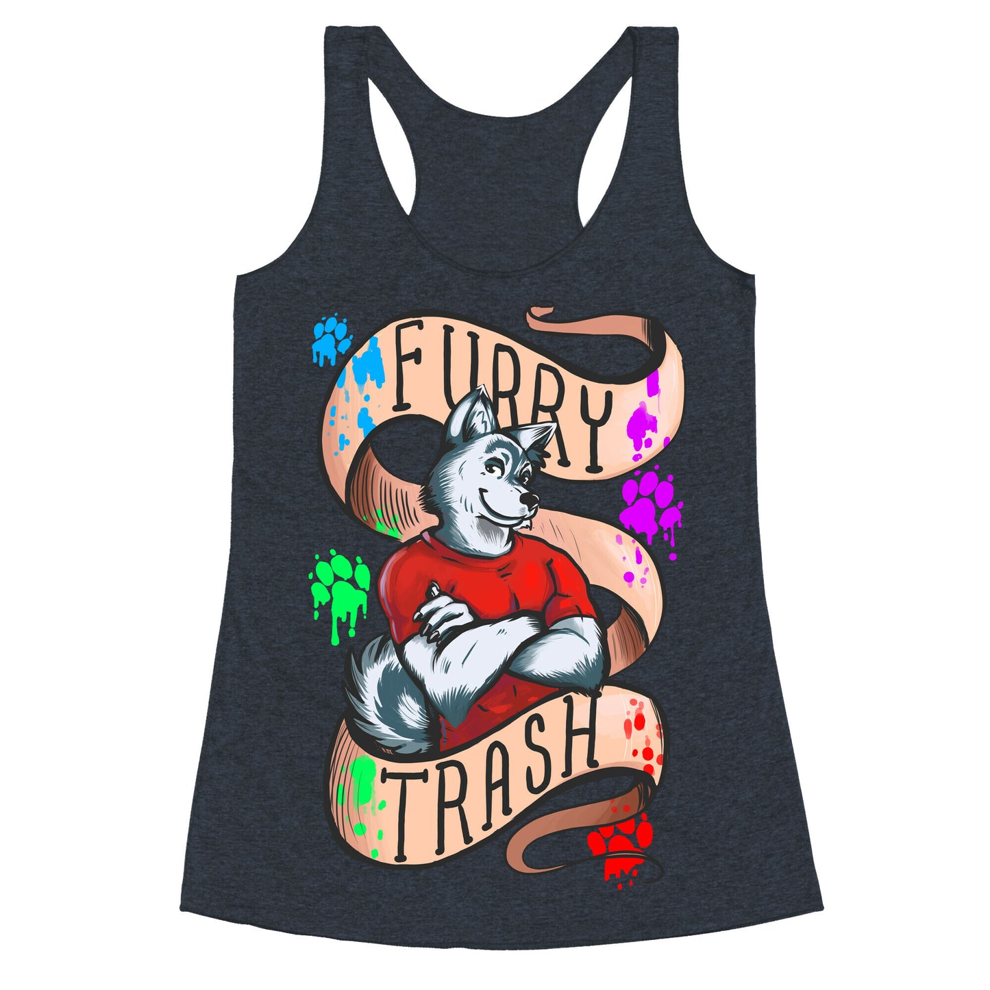 Furry Trash Racerback Tank