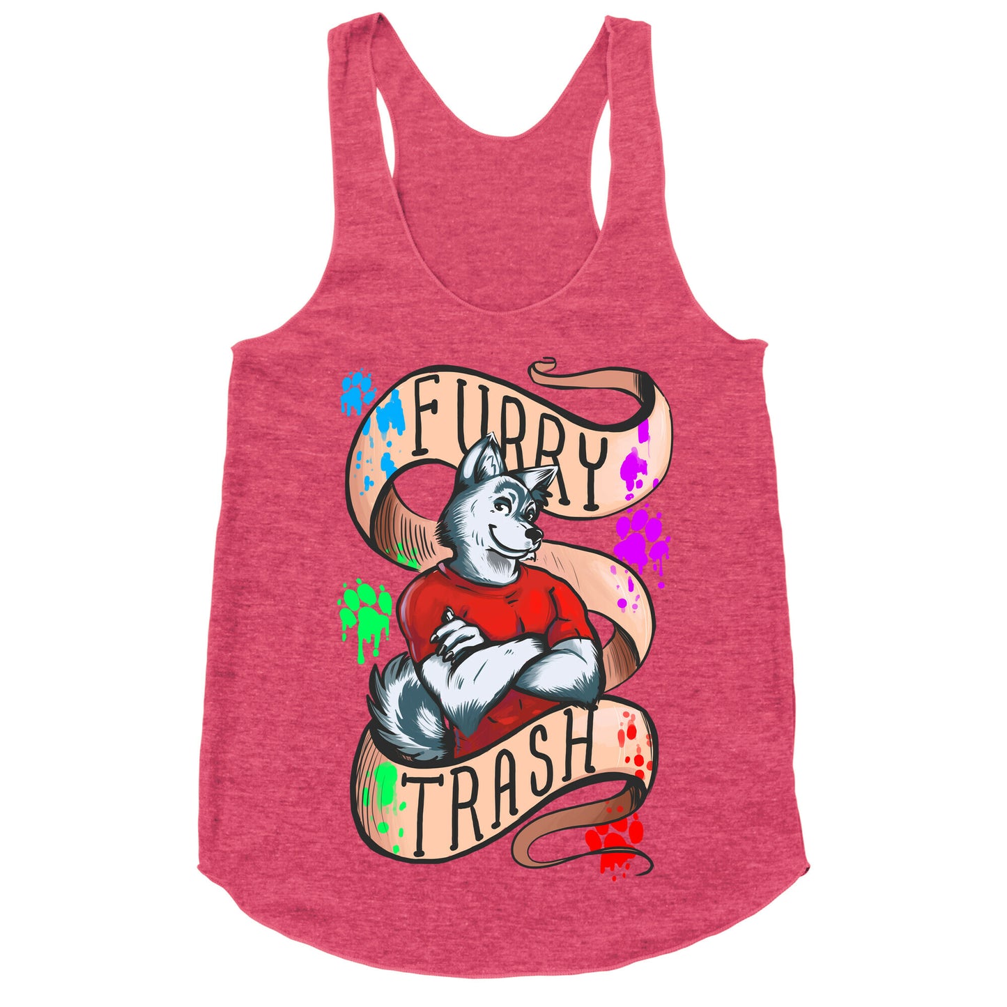 Furry Trash Racerback Tank