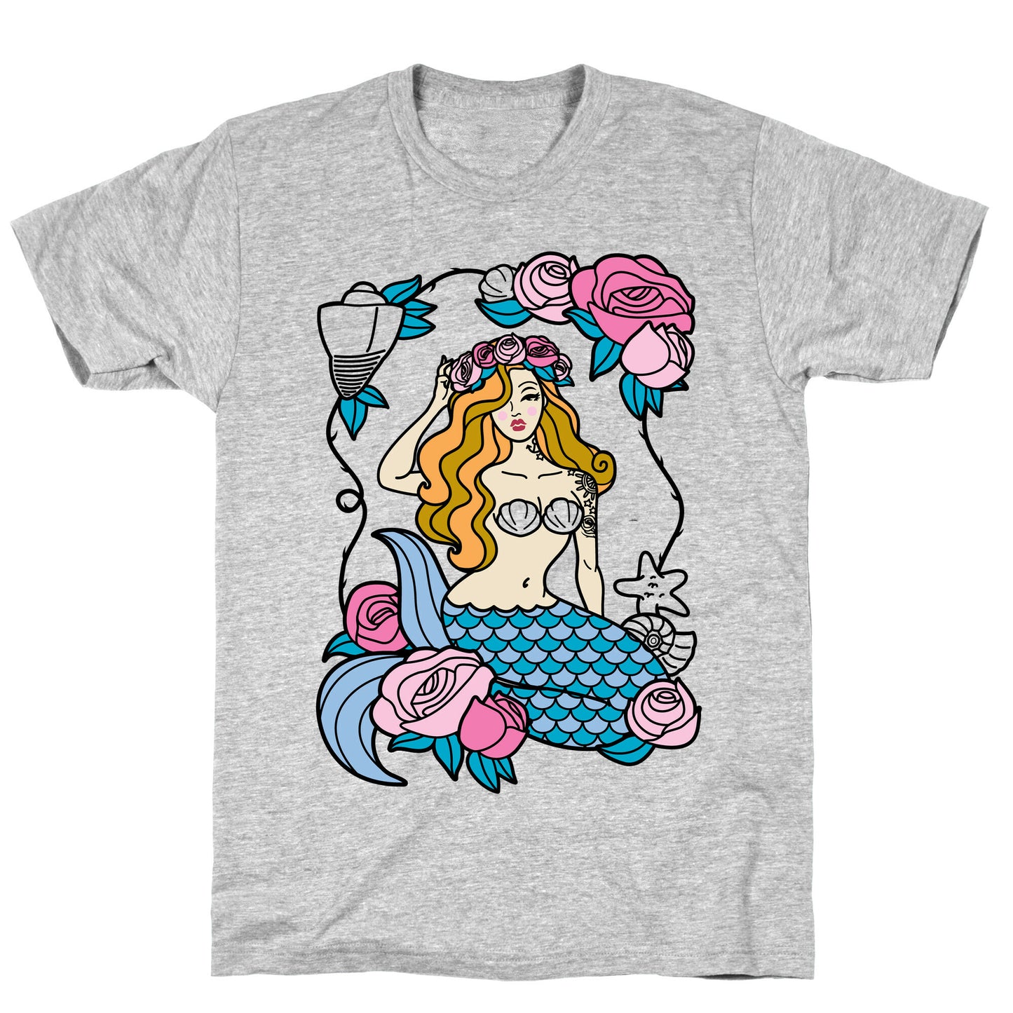 Nautical Tattoo Mermaid T-Shirt