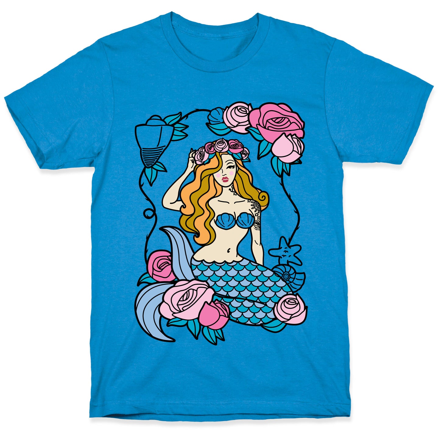 Nautical Tattoo Mermaid T-Shirt