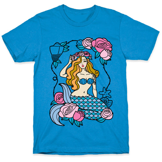 Nautical Tattoo Mermaid T-Shirt