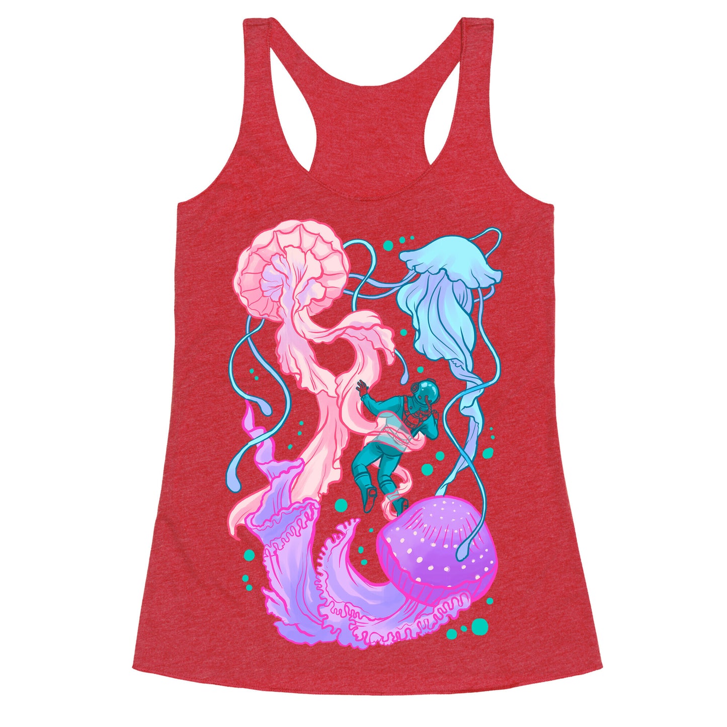 Deep Sea Diver & Jellyfish Racerback Tank