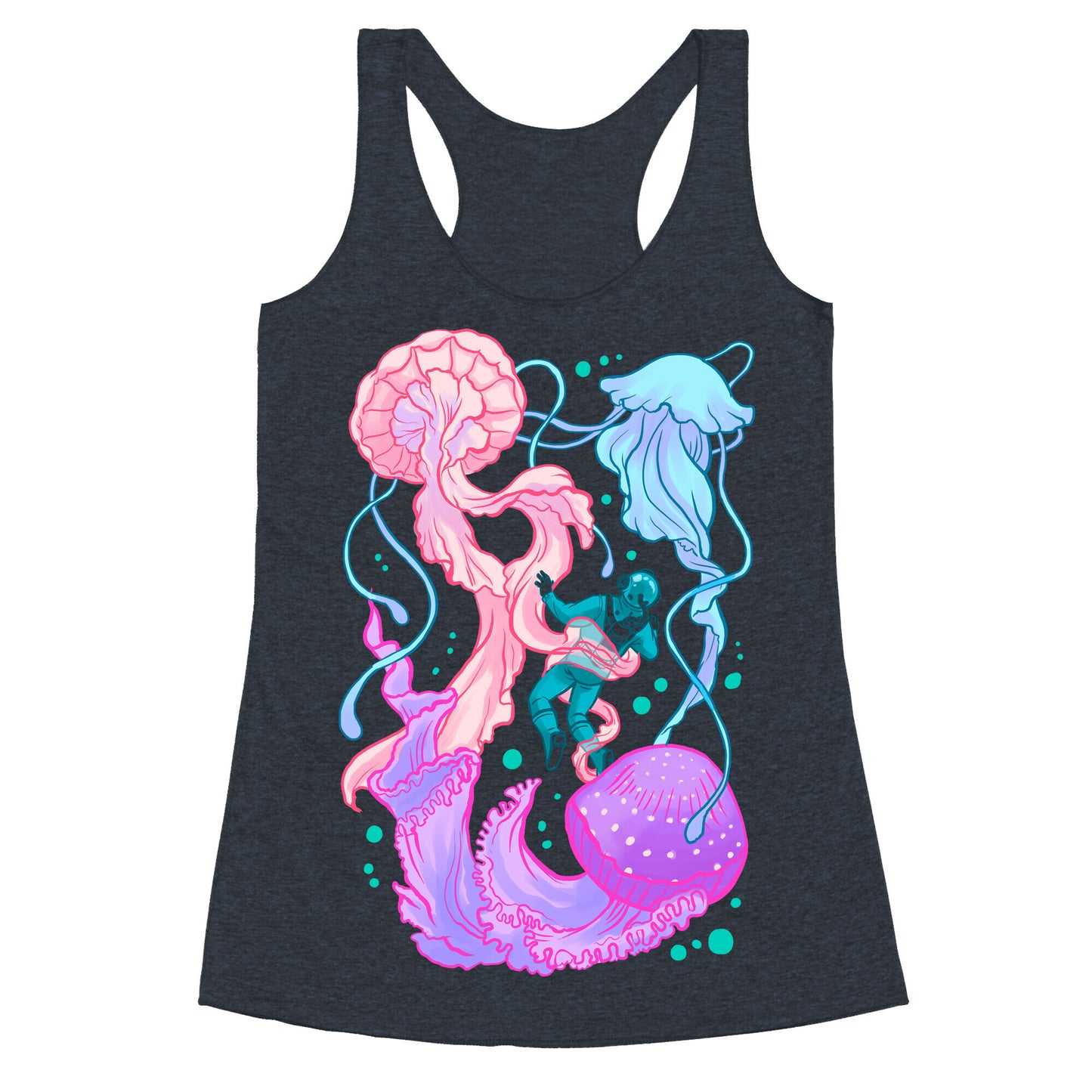 Deep Sea Diver & Jellyfish Racerback Tank