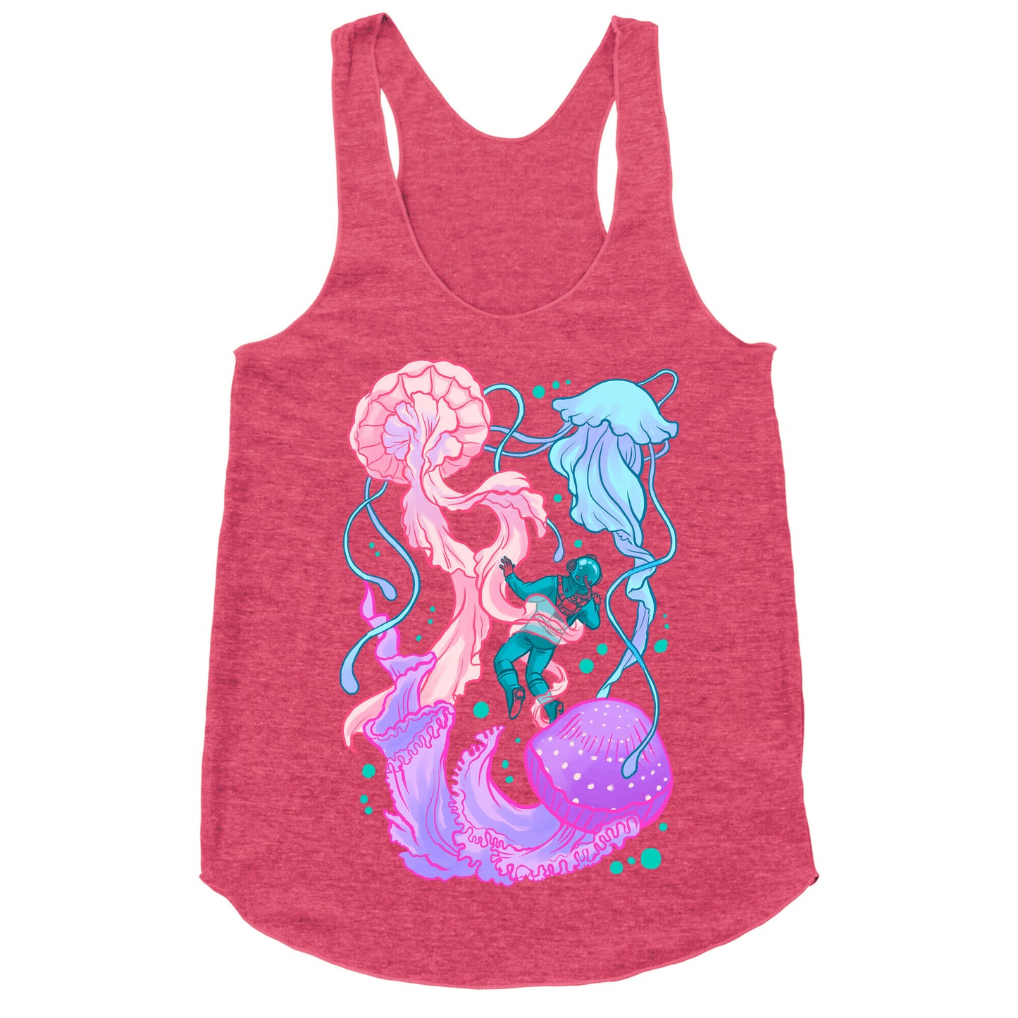 Deep Sea Diver & Jellyfish Racerback Tank
