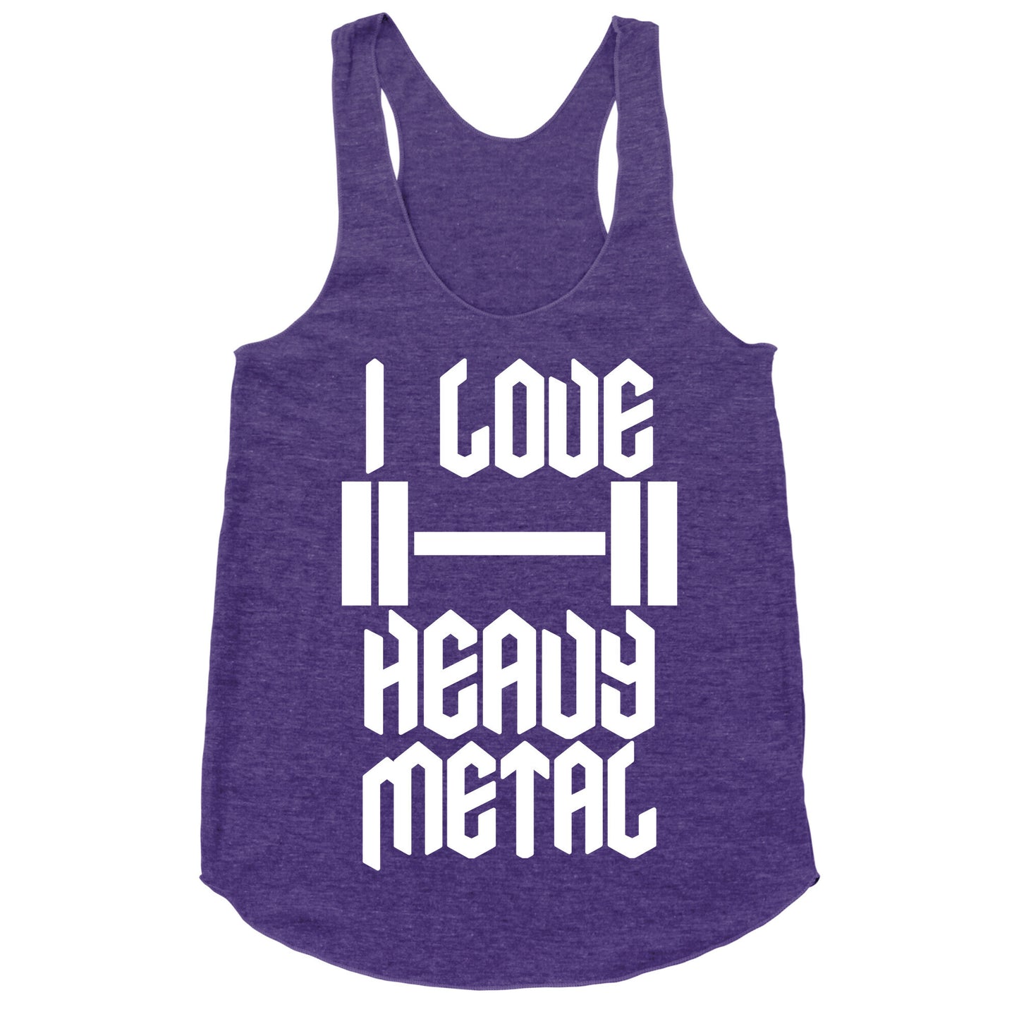 I Love Heavy Metal Racerback Tank