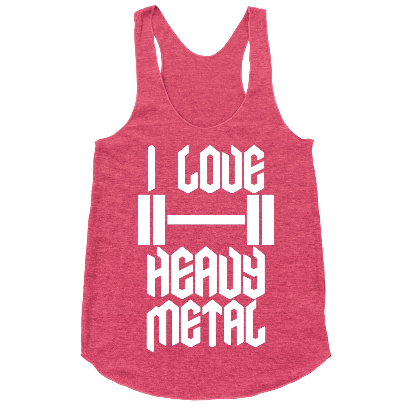 I Love Heavy Metal Racerback Tank