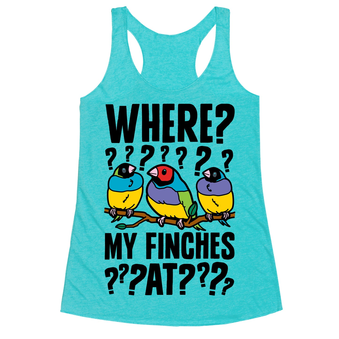 Where My Finches At? Racerback Tank