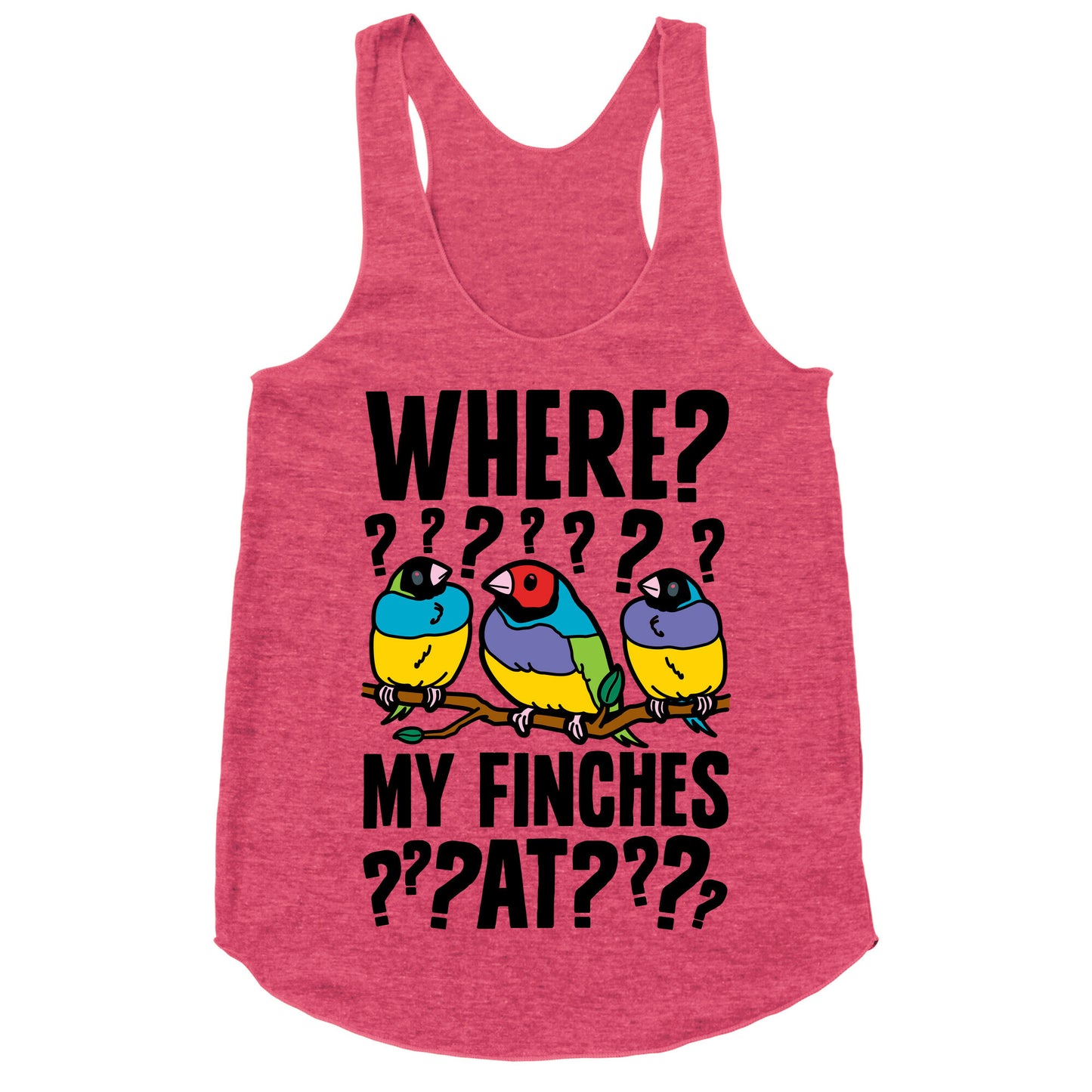 Where My Finches At? Racerback Tank